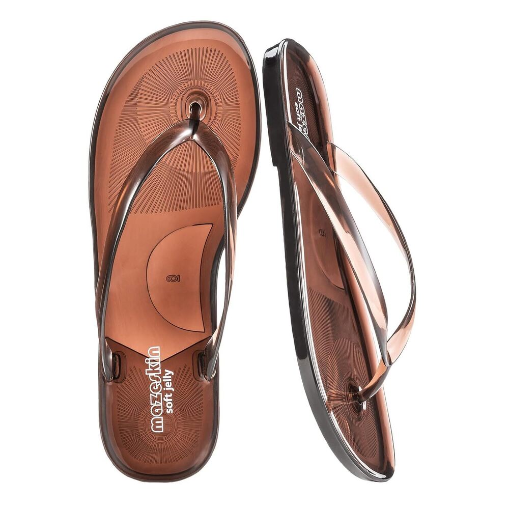Women's Jelly Flip Flops - Soft Thong Sandals with Non-Slip Flexible